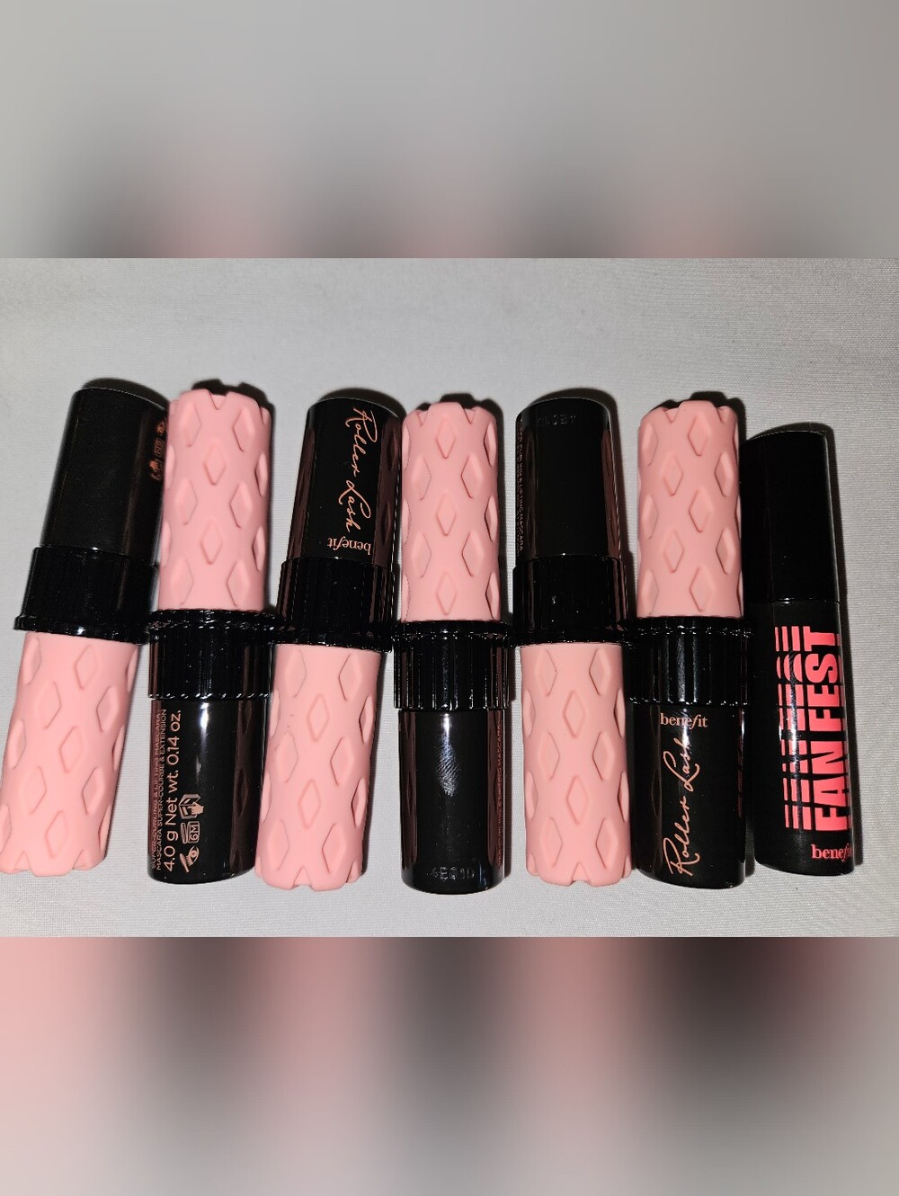 Lot of 7....6 Benefit roller lash Mascara Tubes and fan fest mascara